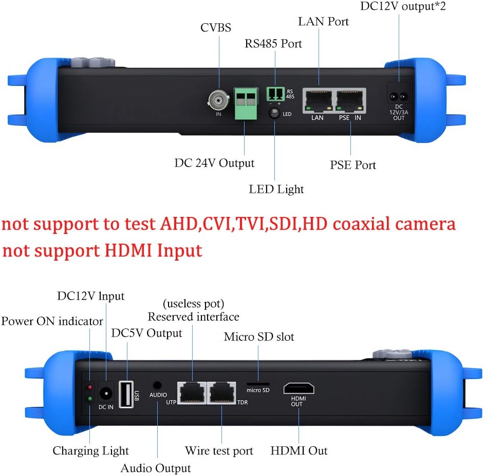 CCTV Camera Tester with IP Discovery, PoE, WiFi, HDMI Output F8653