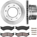 8 Lug Brake Disc Rotors with Ceramic Brake Pads and Clips U8520