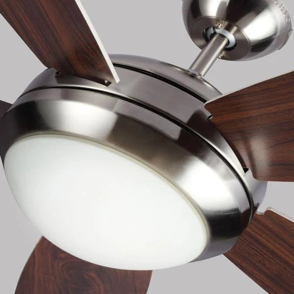 52x22 Brushed Steel Ceiling Fan with 2-light Kit U4504