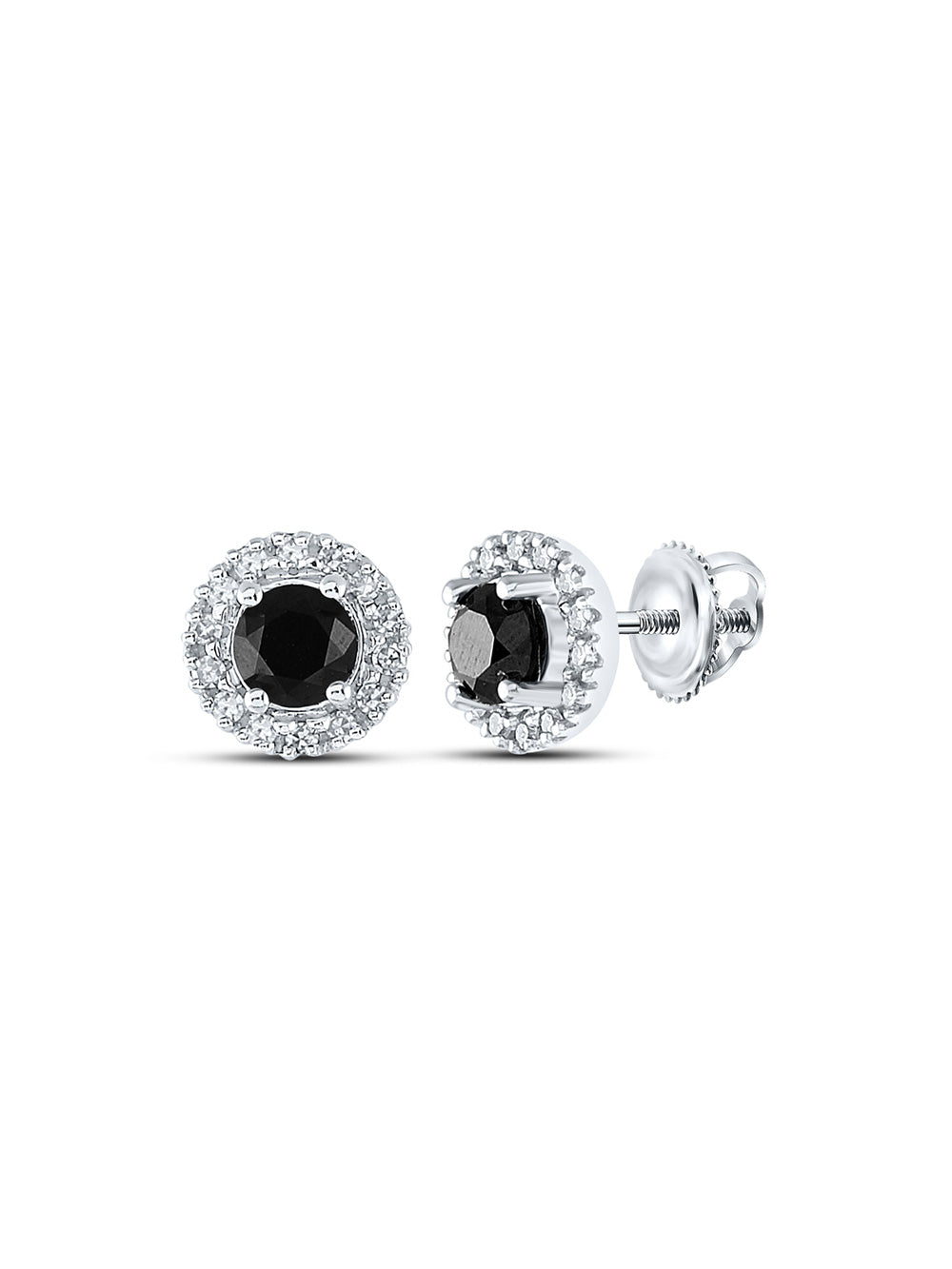10kt White Gold Diamond Stud Earrings 1 Cttw R39235