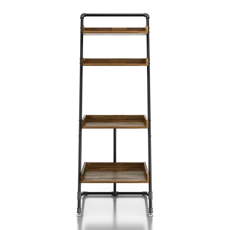 Light Hickory Wood 2-Piece Desk and Bookcase Set V471