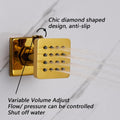 4 PCS Polished Gold Solid Brass Body Sprayer Shower Head C50409