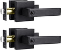 5 Pack Matte Black Heavy Duty Exterior Door Handle Keyed Alike Entry Door Lock Set R5134