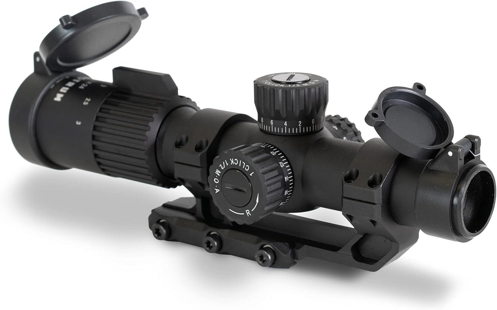 1-3x24 First Focal Plane Rifle Scope with Illuminated MOA Reticle and Offset Cantilever Mount I47653