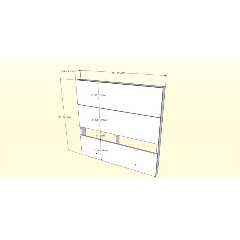 4 Piece Twin Size Bedroom Set Walnut White X804926