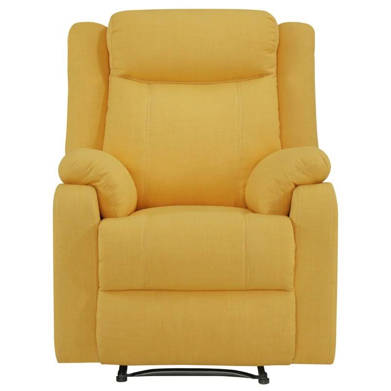 Yellow Twill Fabric Recliner G728