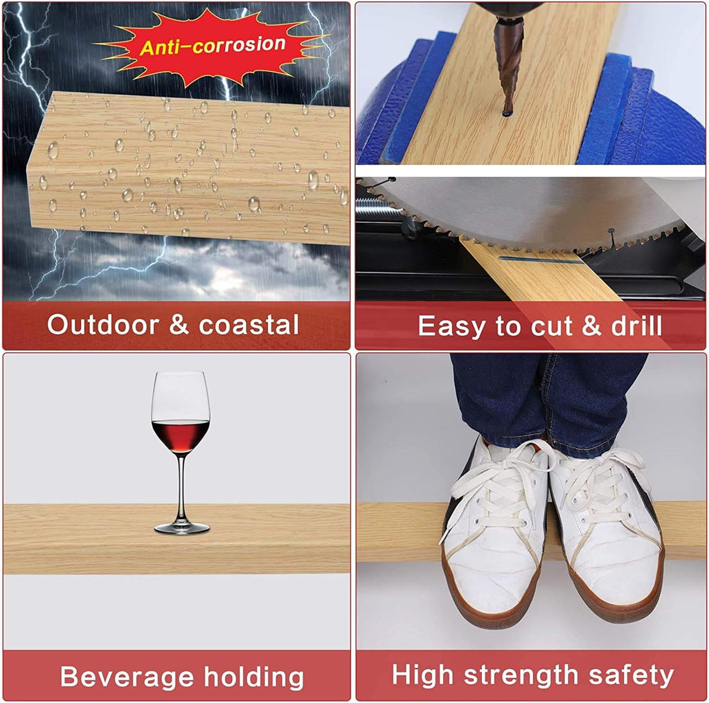 3.3ft Aluminum Cable Railing Handrail with Red Oak Wood Grain Bracket Hardware H26854
