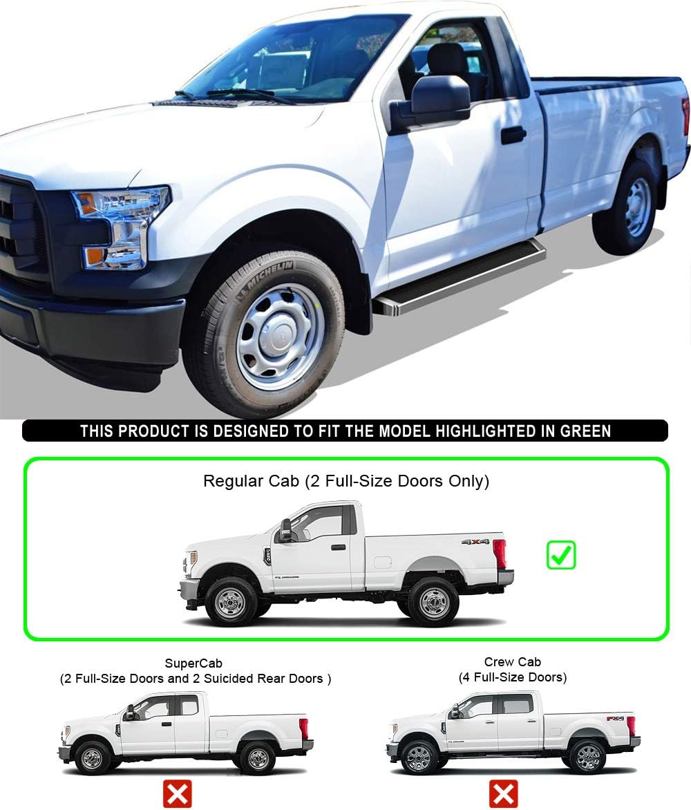 6in Running Boards for Ford F150 Regular Cab S144756