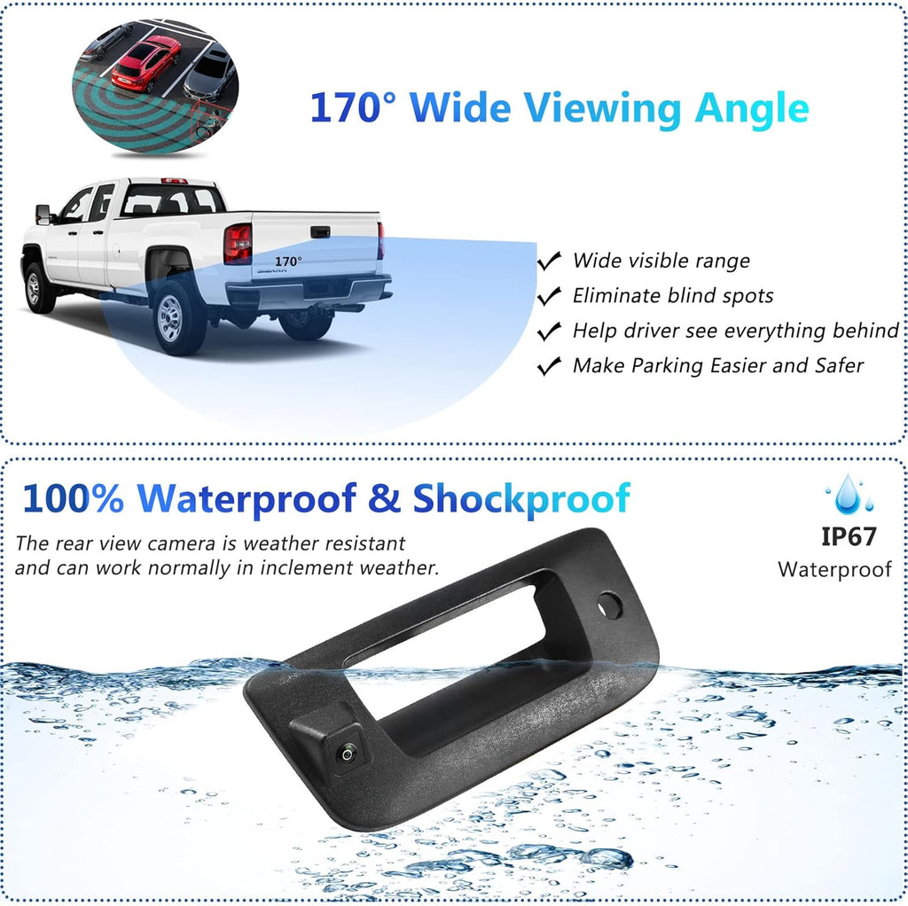 Black Tailgate Handle Backup Camera Pack of 2 J25500
