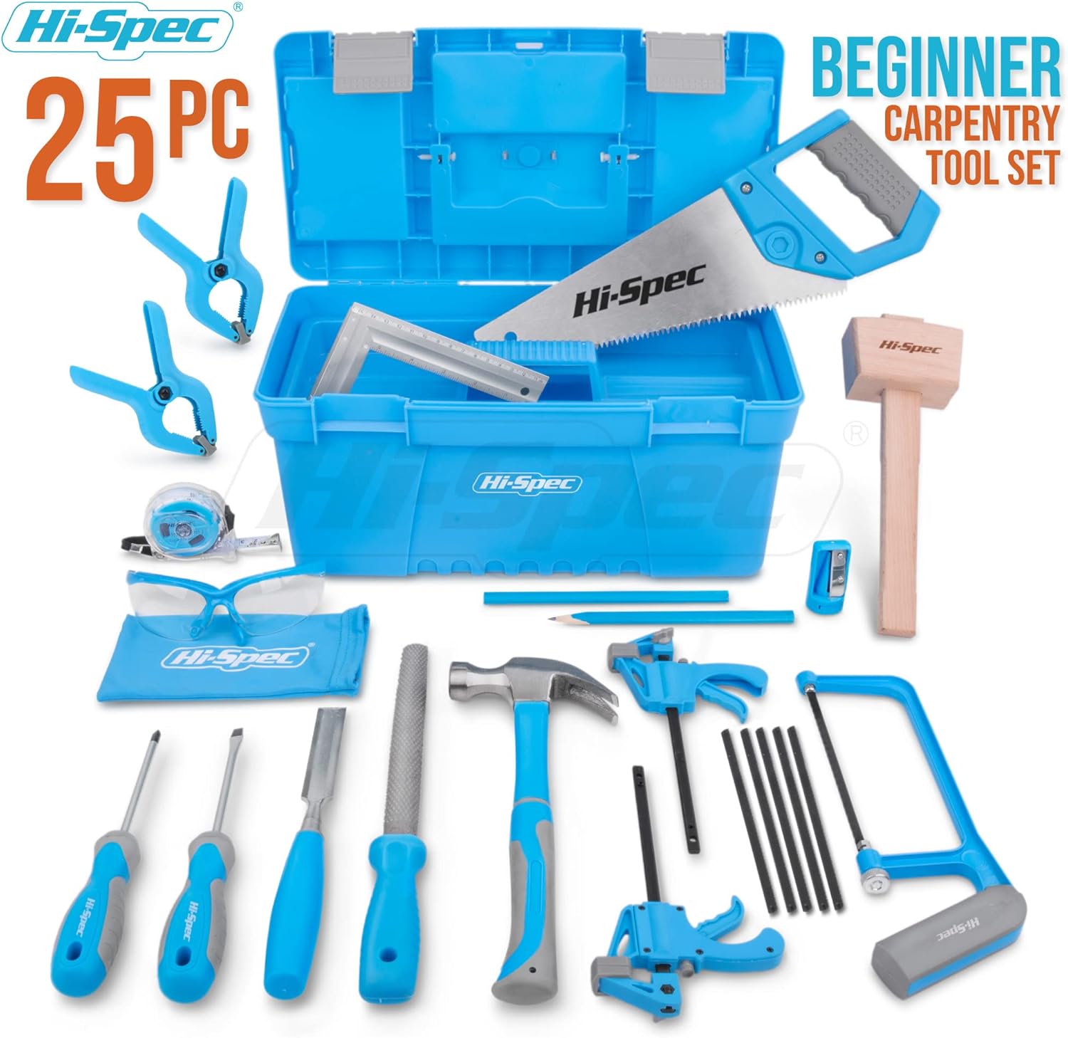 25 Piece Blue Tool Kit Set with Tool Box C1366