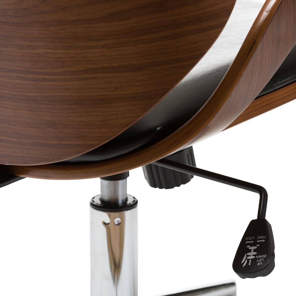 Walnut/Black Modern Office Chair A334046