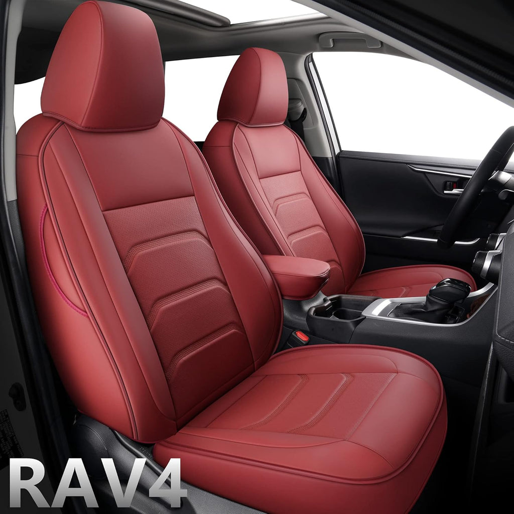 Faux Leather Custom Car Seat Covers Full Set for Toyota RAV4 Z2849