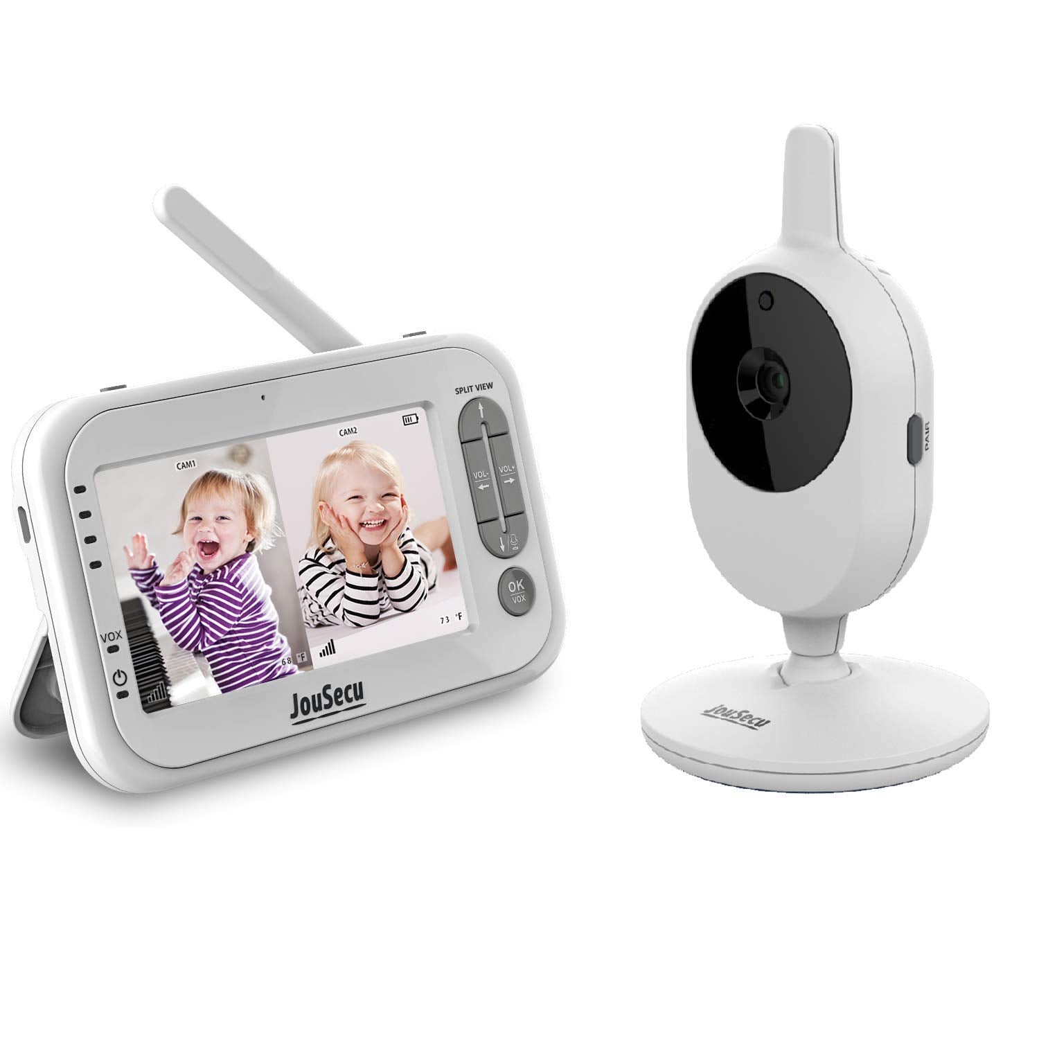 4.3 Inches LCD Split Screen Baby Monitor with Camera and Audio H85586