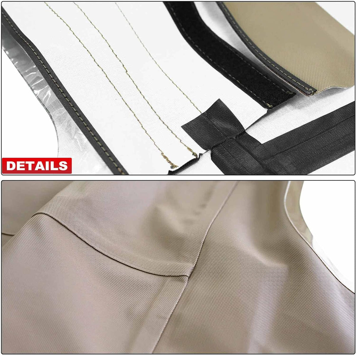 Tan Convertible Soft Top with Plastic Window R756