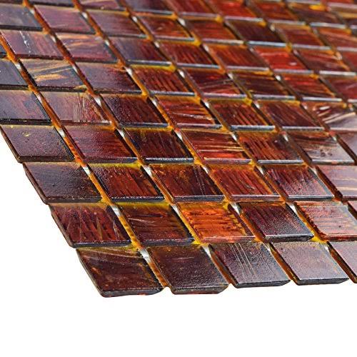 Red Glass Mosaic Wall Tile R9440