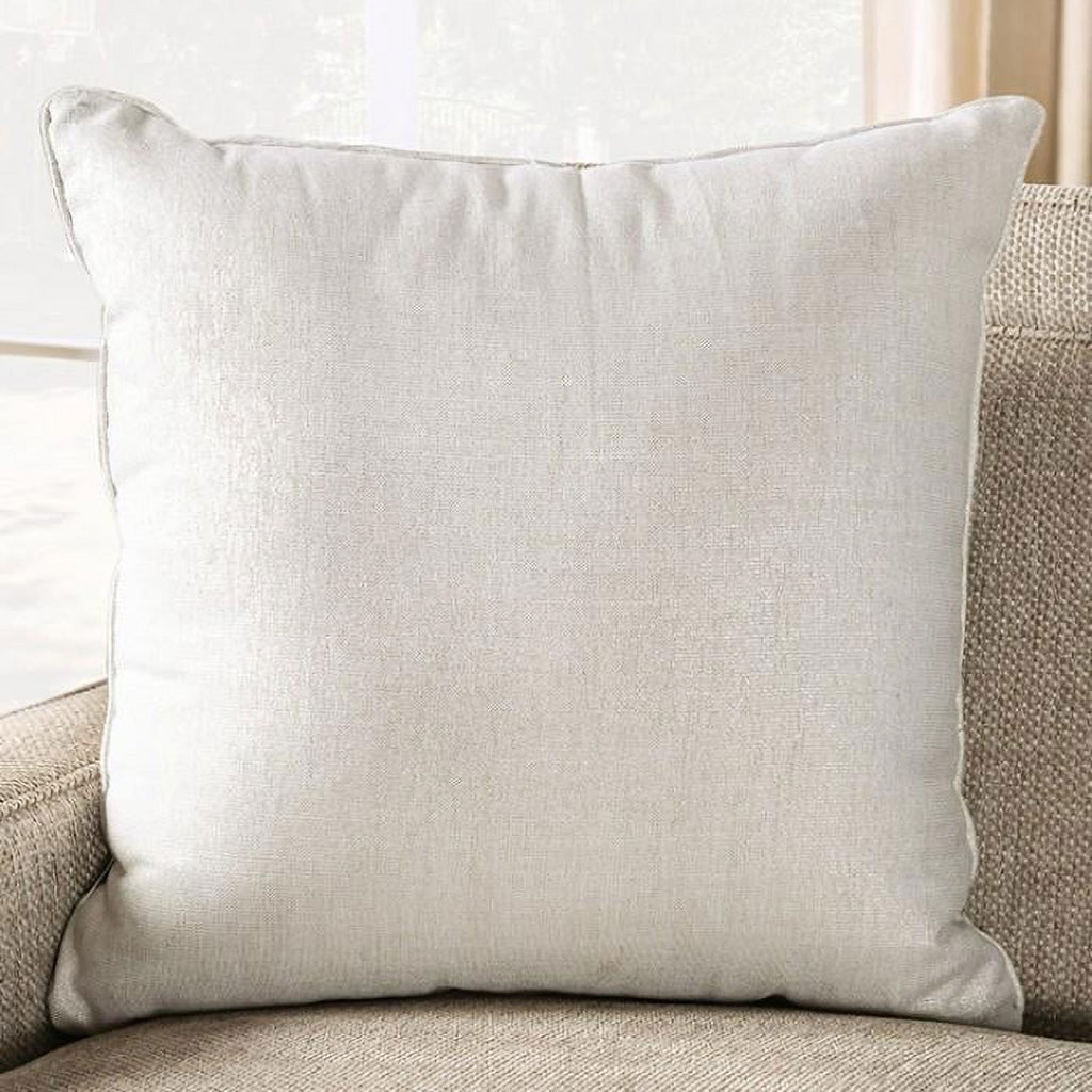 Beige & Teal Chenille Loveseat C90507