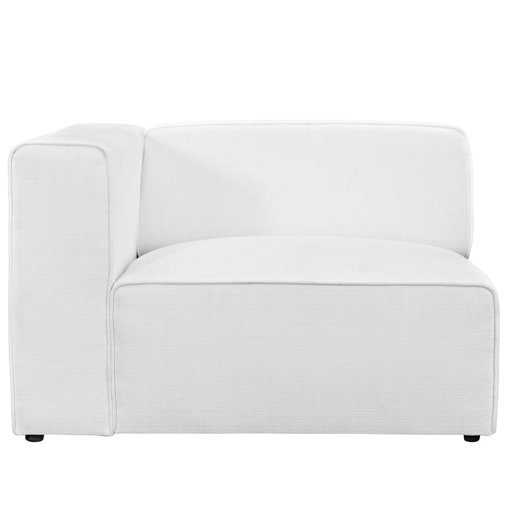 White Left-Facing Fabric Sofa S109