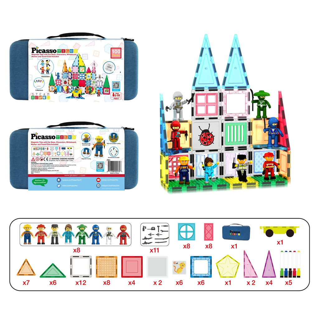 100 Pieces Magnet Tile Building Block Set N4215