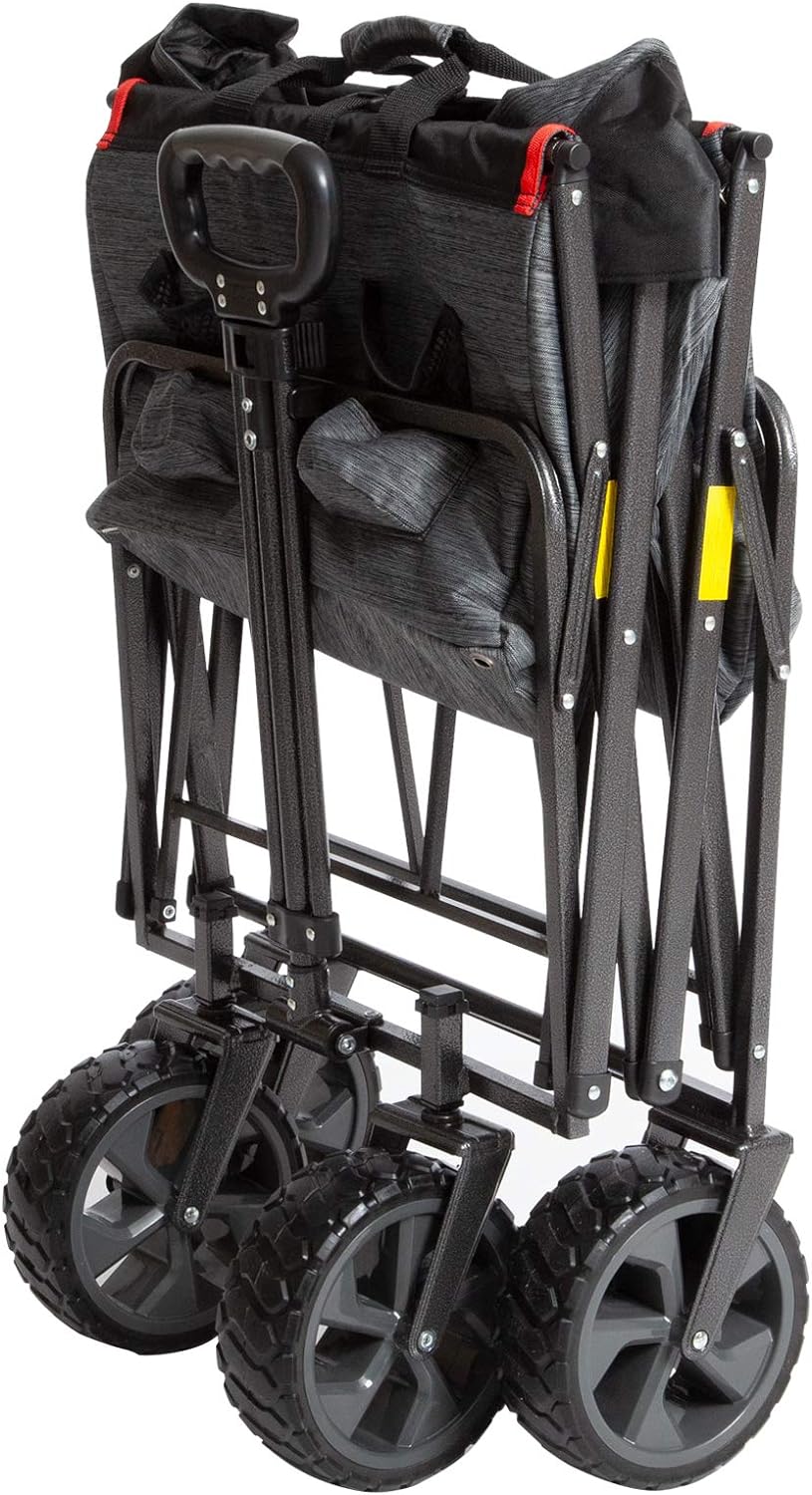 Collapsible Outdoor Folding Wagon with Cargo Net U25477