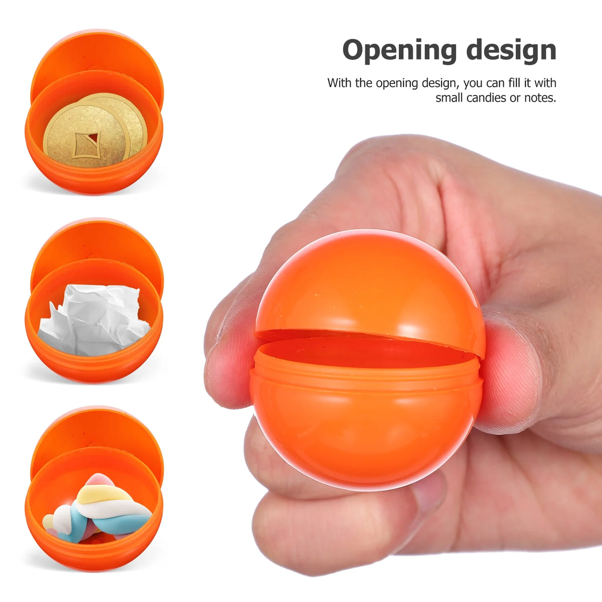 25 Pcs Plastic Hollow Openable Lottery Balls W431122