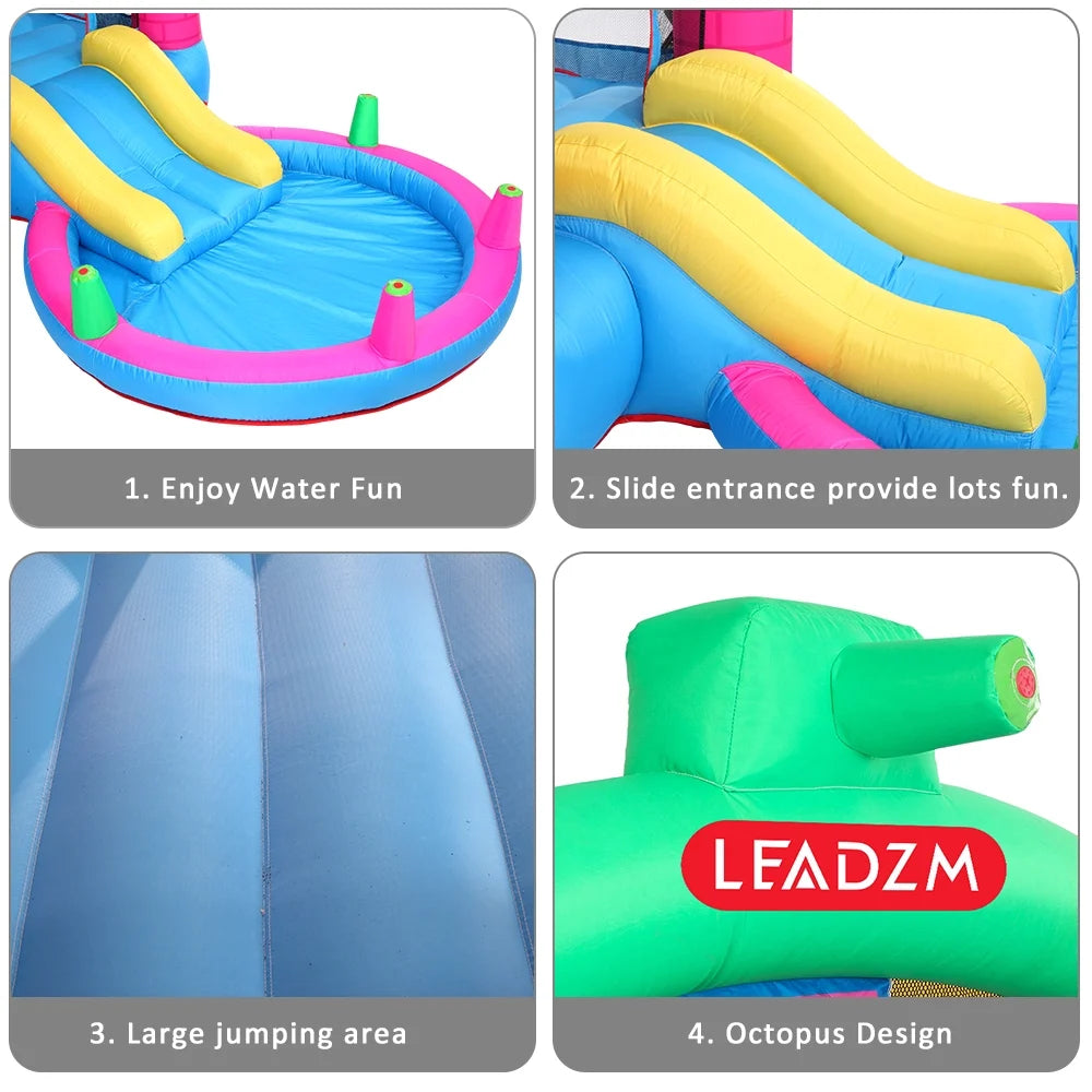 12.5' x 6.7' x 6.2' Inflatable Bounce House with 350W Air Blower M393616