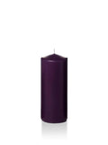 16 Pc Slim Pillar Candles Dark Purple Z83804