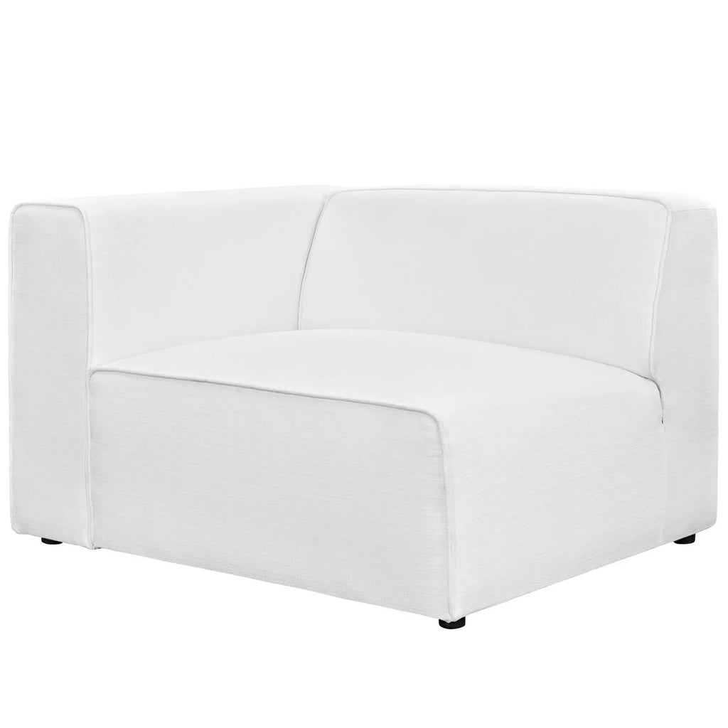 White Left-Facing Fabric Sofa S109