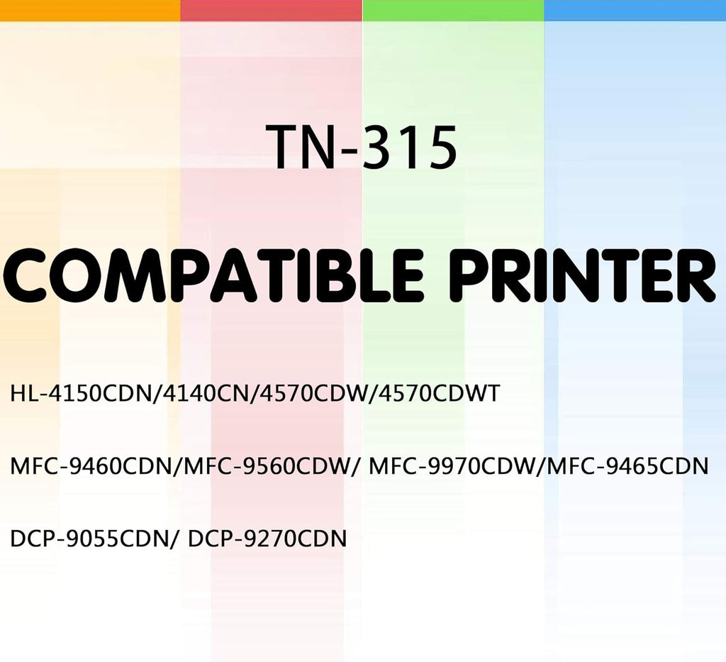 Compatible Toner Cartridge Set of 4 for Brother Printer P4635