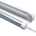 8FT LED Shop Light Tube Fixture, T8 Integrated, 72W 7200lm 6000K Cool White, Clear Cover, Pack of 12 B149