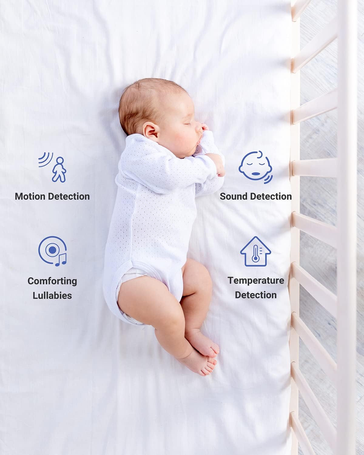 5'' Baby Monitor with Camera and Audio, Night Vision, 2-Way Audio W487