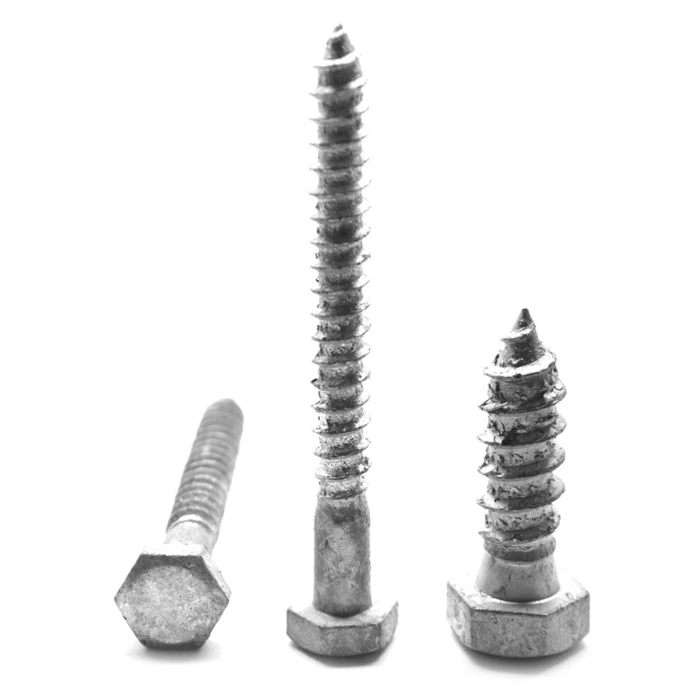 5/8x22-5 x 2 1/2x22 Hex Lag Screw Low Carbon Steel Hot Dip Galvanized Pk 25 Z5350