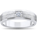 White Gold Solitaire Diamond Wedding Ring Y7149