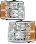 Chrome Housing Amber Reflector Headlight Assembly Q914