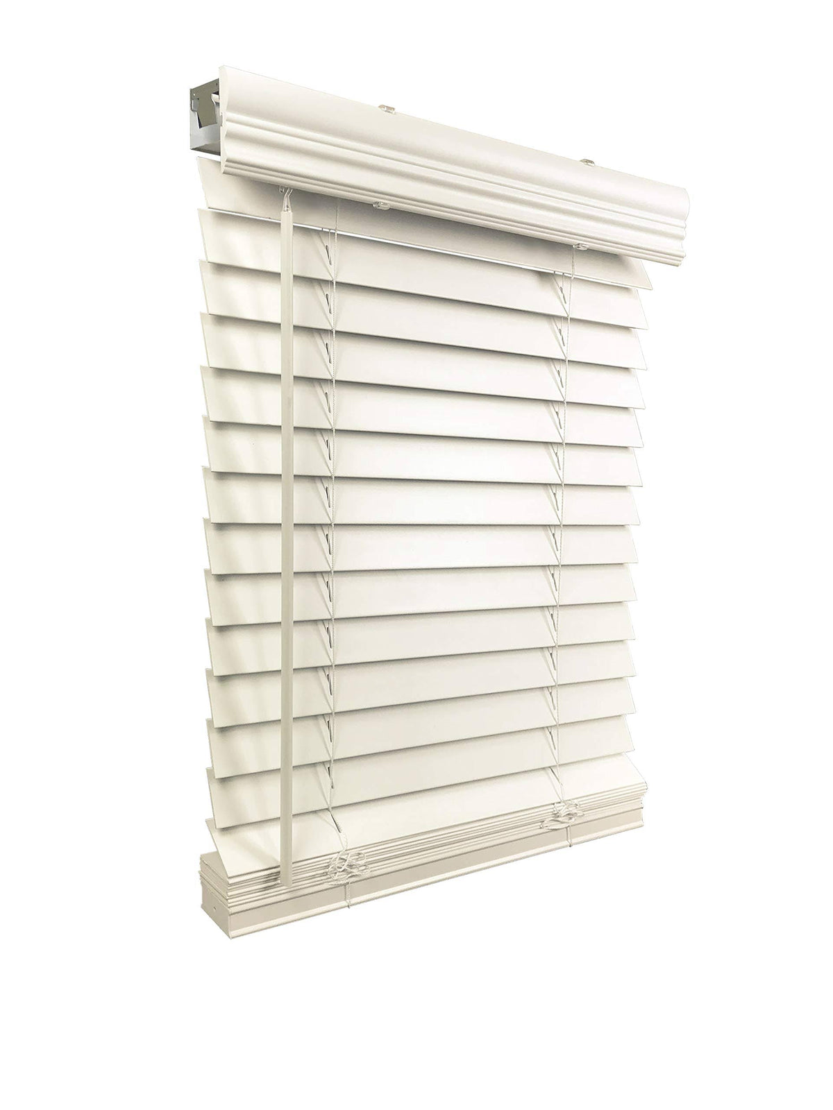 Cordless Faux Wood Blind 68.5 inch W x 60 inch H W161