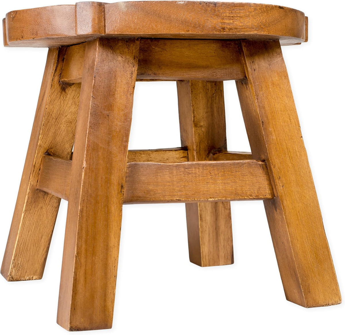Hand Carved Acacia Hardwood Decorative Short Stool U471