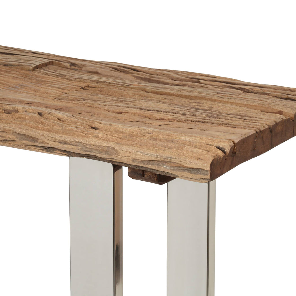 Natural Wood and Iron Console Table T9484