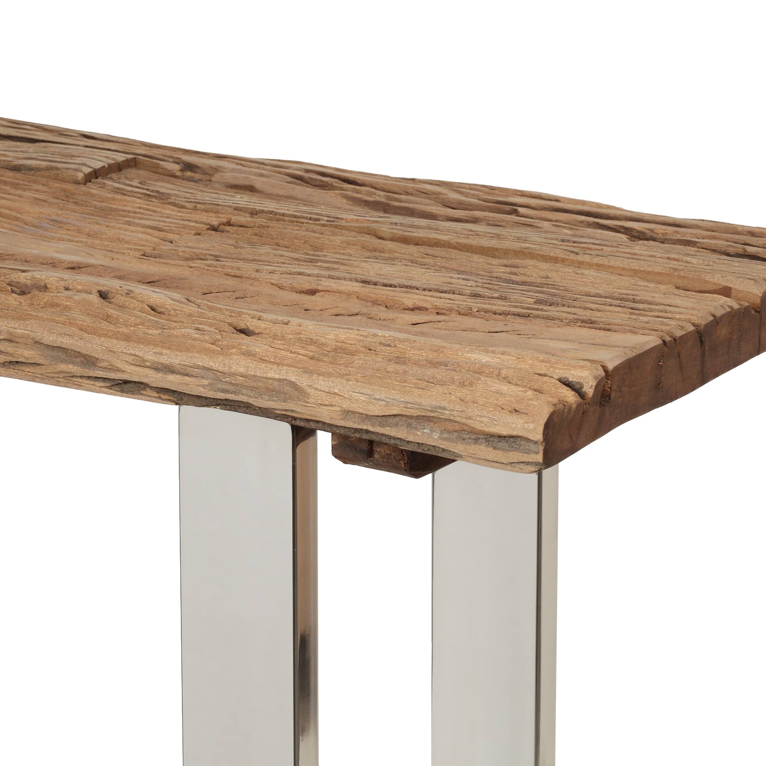 Natural Wood and Iron Console Table T9484