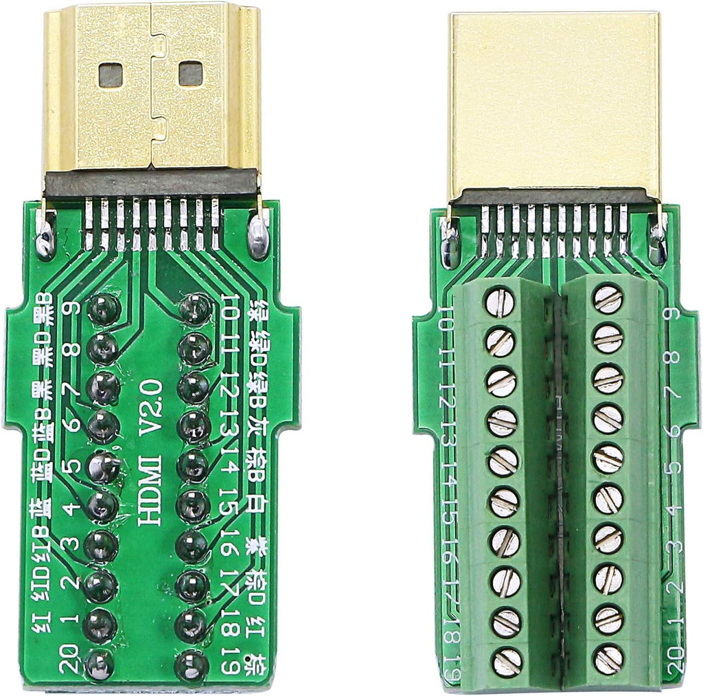 HDMI Solderless Adapter Gold Plated Extension Cable Connector Breakout Board with Plastic Cover Screwdriver C395345