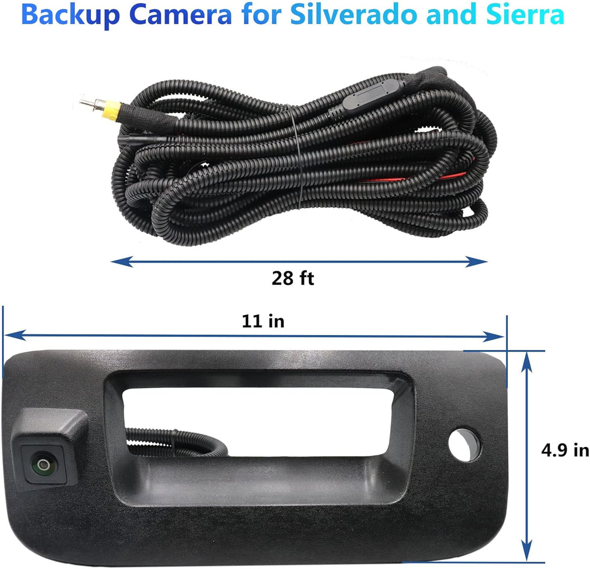 Black Tailgate Handle Backup Camera Pack of 2 J25500