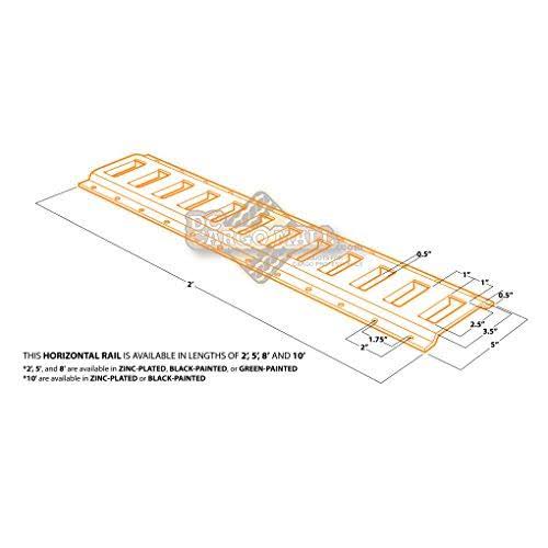 8-ft Powder-Coated Steel E Track Tie-Down Rail, Pack of 4 P23264