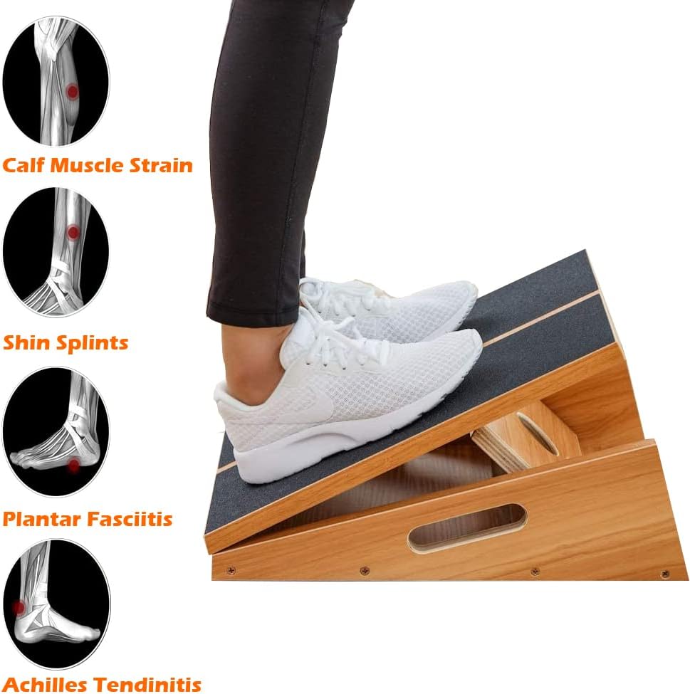 5 Positions Adjustable Slant Board Calf Stretcher Pack of 2 A772228