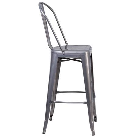 4 Pk 30'' High Indoor Barstool with Back H75832