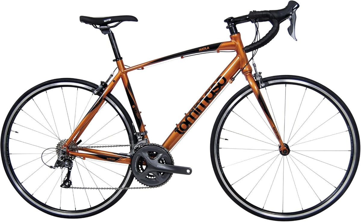 Black White Burnt Orange Aluminum Road Bike X74090