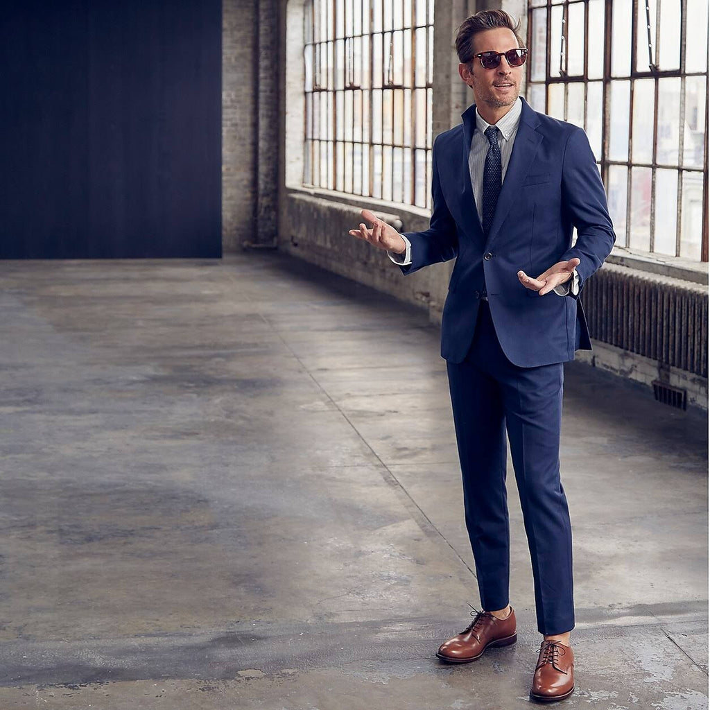 Slim-Fit Unstructured Suit Pant in Wool-Cotton Twill M3658