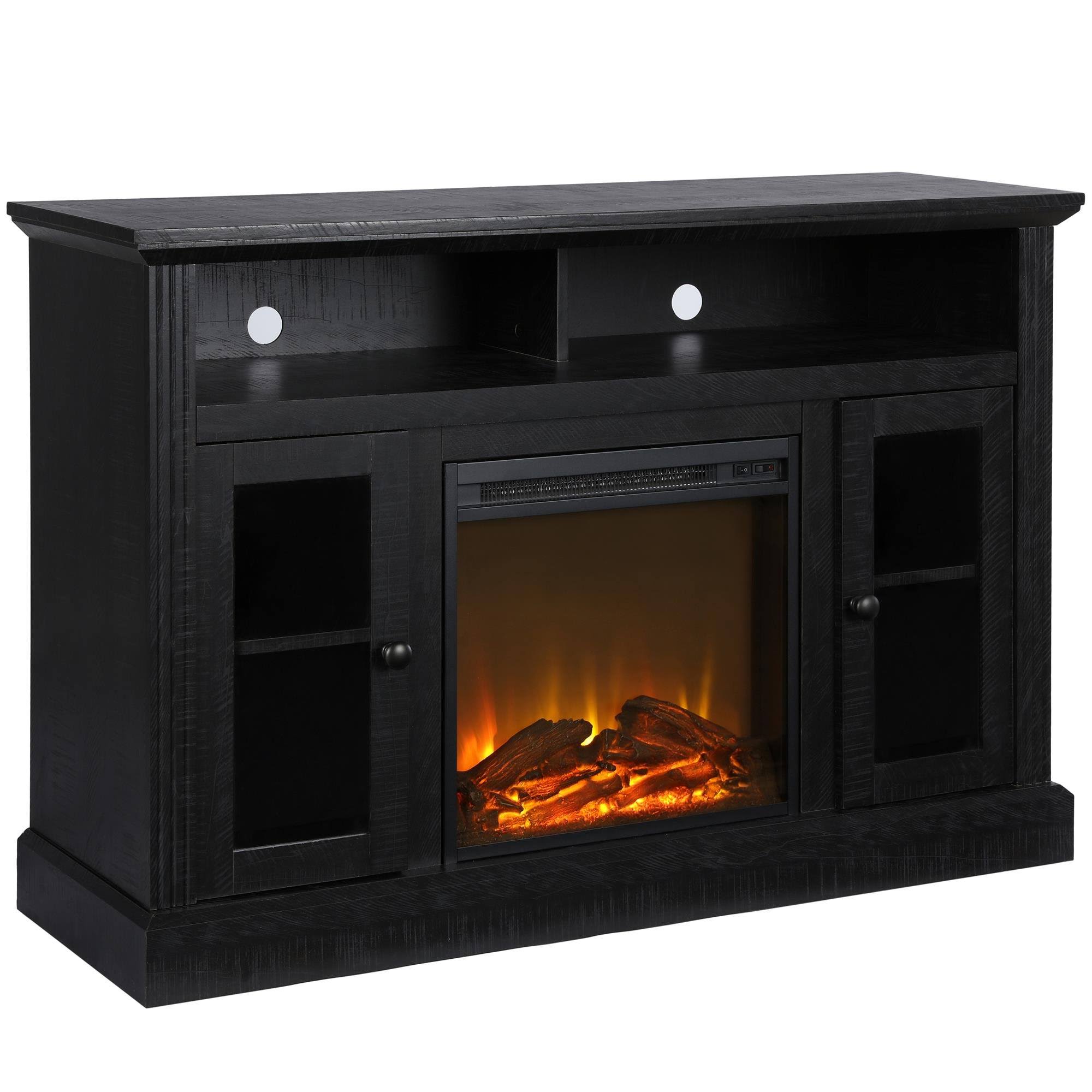 Black Fireplace TV Console R919194