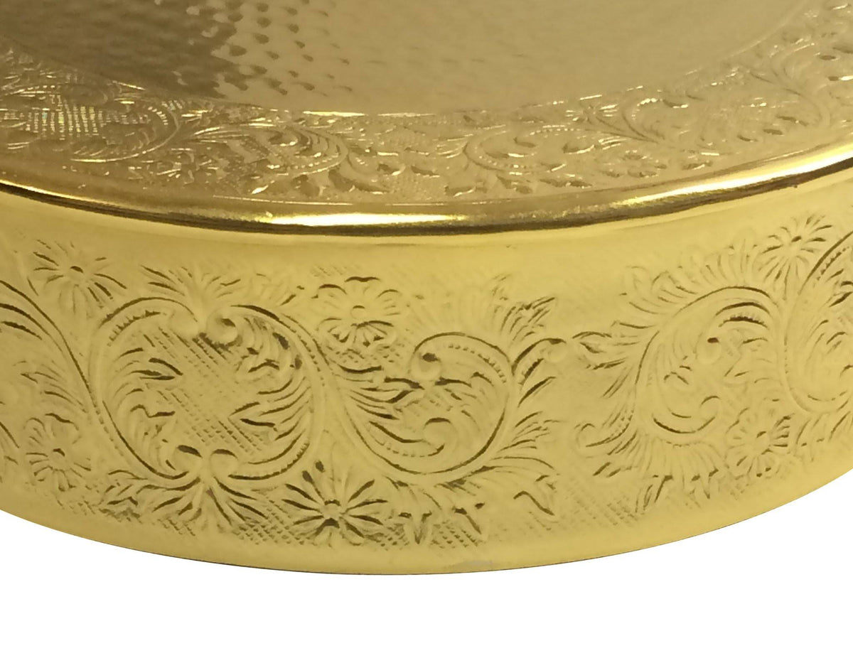 Gold Wedding Cake Stand Round 20x22 Aluminum Metal L78958