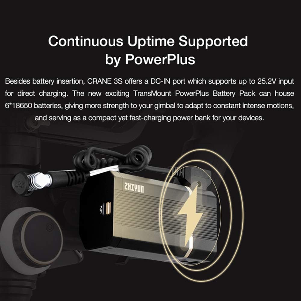 3-Axis Handheld Gimbal Stabilizer for DSLR Cameras and Camcorder, 6.5kg Payload, DC-in (Pro Package) W38419