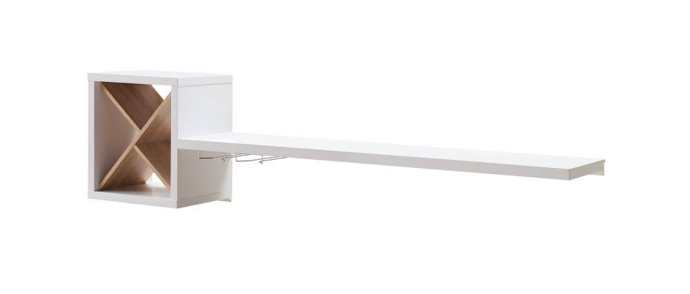 White Wall-Mounted Wine Rack Y44806
