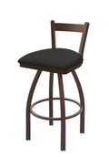 Low Back Swivel Bar Stool with Bronze Finish O95959