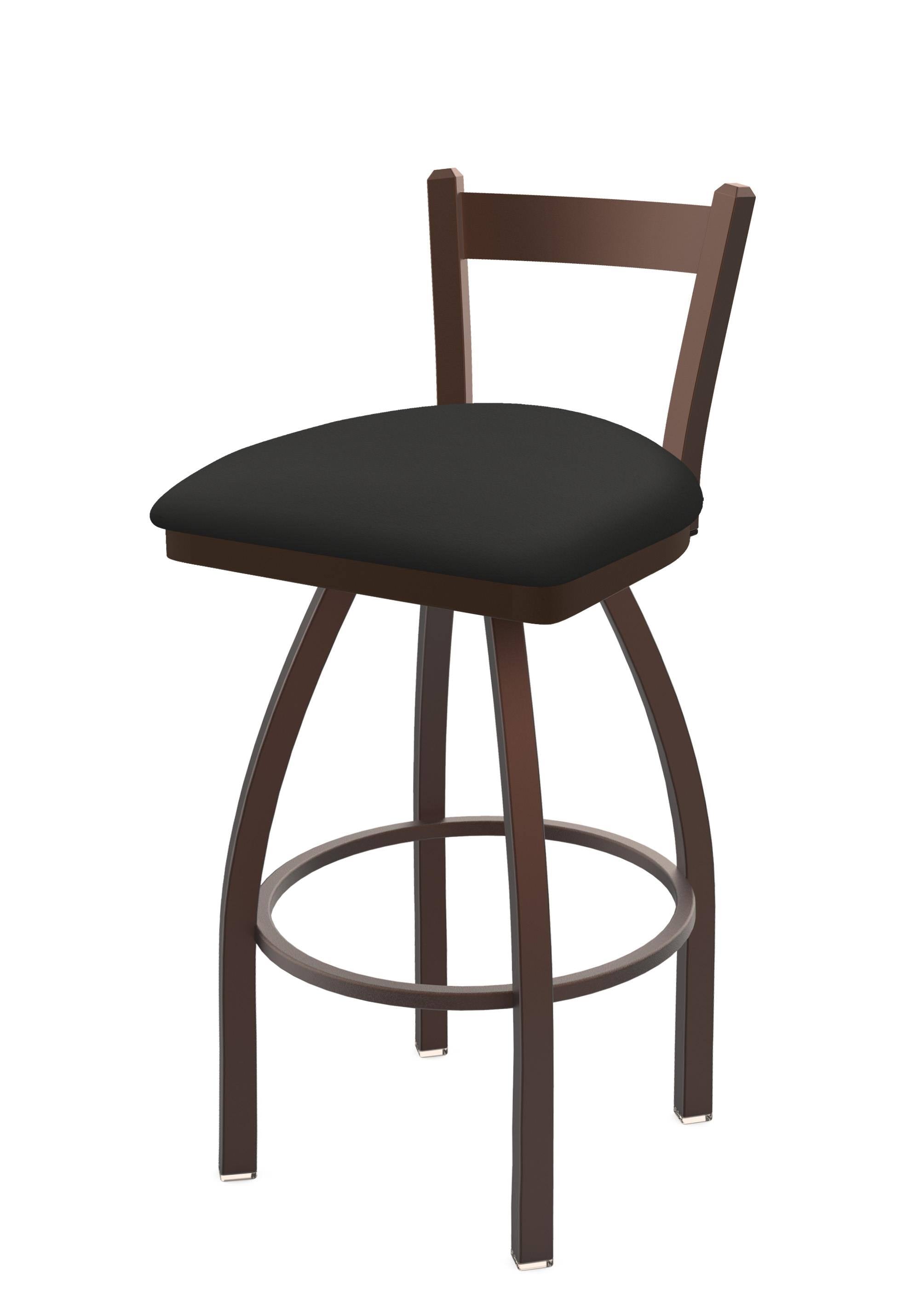 Low Back Swivel Bar Stool with Bronze Finish O95959